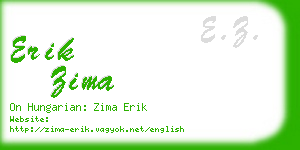 erik zima business card